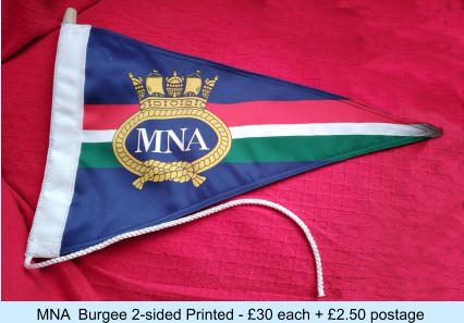 MNA  Burgee 2-sided Printed - £30 each + £2.50 postage