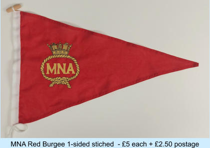 MNA Red Burgee 1-sided stiched  - £5 each + £2.50 postage